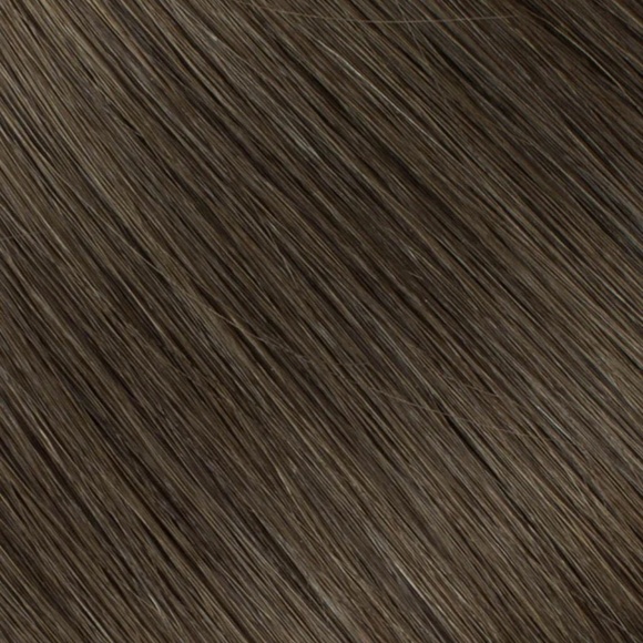 BELLAMI Silk Seam 140g 18" Walnut Brown Hair Clip In Extensions - Picture 3 of 5